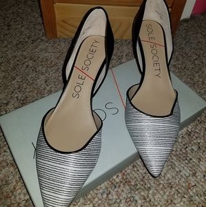 Sole Society Black and White Women's Shoes